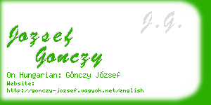 jozsef gonczy business card