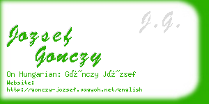 jozsef gonczy business card